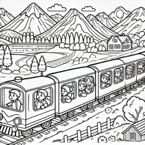 dzieci w pociągu