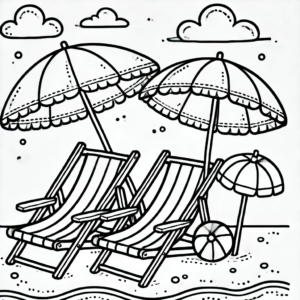 leżaki i parasole